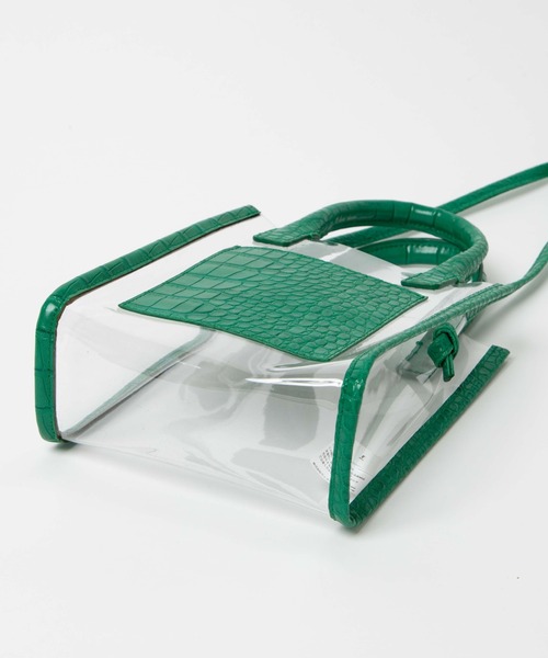 WEGO(ウィゴー)の「WEGO/パイピングクリアショルダー(ショルダーバッグ・レディース・ブラック/オフホワイト/グリーン・FREE)」の21枚目の写真