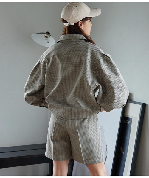 CHILLE（チル）の「先染めチェックタックショートパンツ（その他パンツ・レディース・グレー・FREE）」の8枚目の写真