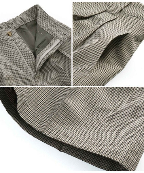 CHILLE（チル）の「先染めチェックタックショートパンツ（その他パンツ・レディース・グレー・FREE）」の4枚目の写真