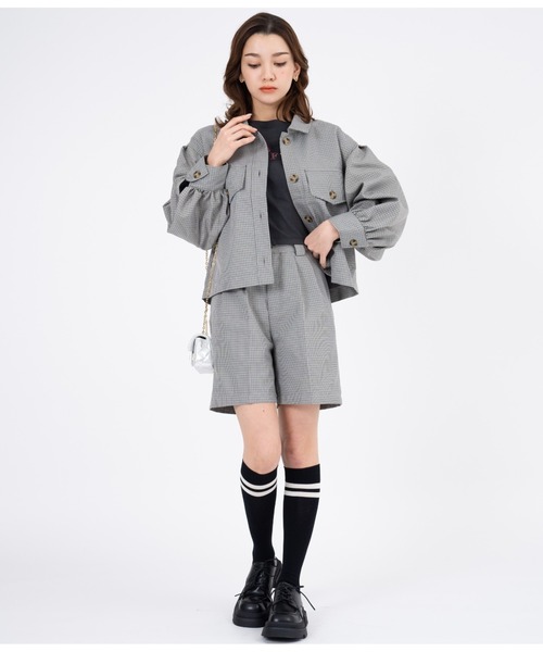 CHILLE（チル）の「先染めチェックタックショートパンツ（その他パンツ・レディース・グレー・FREE）」の16枚目の写真