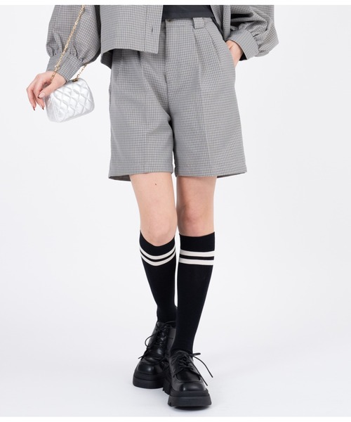 CHILLE（チル）の「先染めチェックタックショートパンツ（その他パンツ・レディース・グレー・FREE）」の10枚目の写真