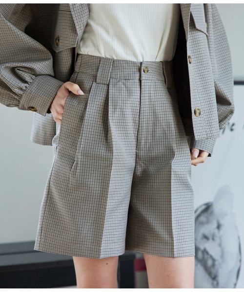 CHILLE（チル）の「先染めチェックタックショートパンツ（その他パンツ・レディース・グレー・FREE）」の18枚目の写真