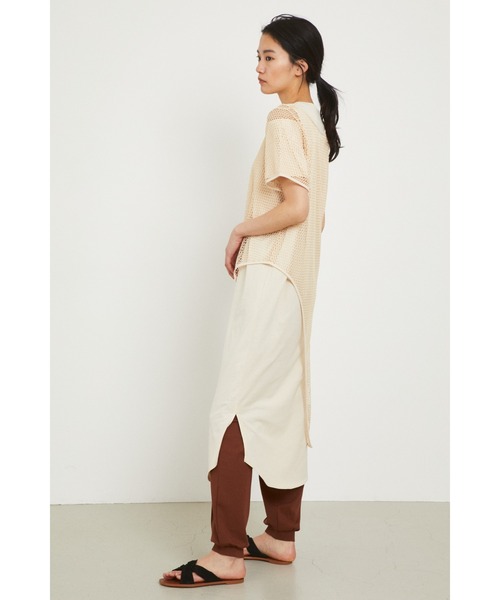 HeRIN.CYE(ヘリンドットサイ)の「Layerd long tee(ワンピース・レディース・ホワイト/ブラック/ベージュ・FREE)」の13枚目の写真