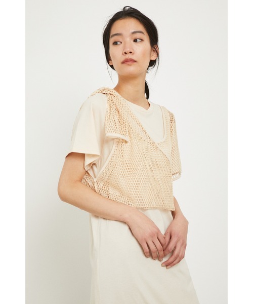 HeRIN.CYE(ヘリンドットサイ)の「Layerd long tee(ワンピース・レディース・ホワイト/ブラック/ベージュ・FREE)」の18枚目の写真