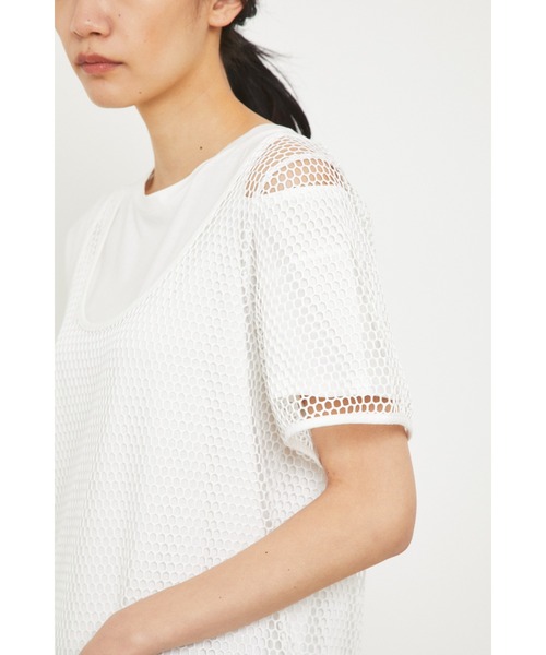 HeRIN.CYE(ヘリンドットサイ)の「Layerd long tee(ワンピース・レディース・ホワイト/ブラック/ベージュ・FREE)」の8枚目の写真