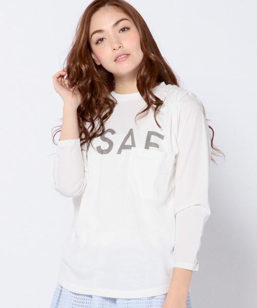 Another Edition(アナザーエディション)の「コンビタックプルオーバー/AEBC COMBI TUCK PO◆(Tシャツ/カットソー・レディース・ホワイト/グレー/ネイビー・フリー)」の20枚目の写真