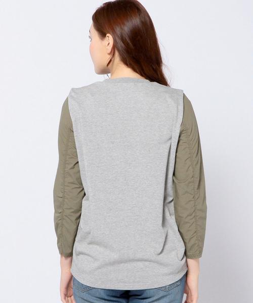 Another Edition(アナザーエディション)の「コンビタックプルオーバー/AEBC COMBI TUCK PO◆(Tシャツ/カットソー・レディース・ホワイト/グレー/ネイビー・フリー)」の17枚目の写真