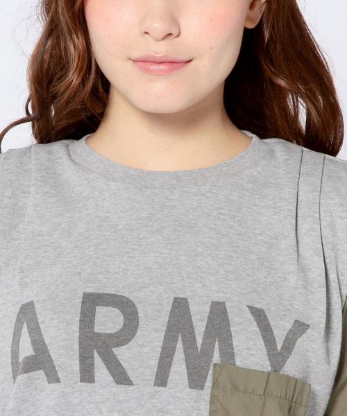 Another Edition(アナザーエディション)の「コンビタックプルオーバー/AEBC COMBI TUCK PO◆(Tシャツ/カットソー・レディース・ホワイト/グレー/ネイビー・フリー)」の12枚目の写真