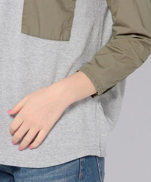 Another Edition(アナザーエディション)の「コンビタックプルオーバー/AEBC COMBI TUCK PO◆(Tシャツ/カットソー・レディース・ホワイト/グレー/ネイビー・フリー)」の7枚目の写真