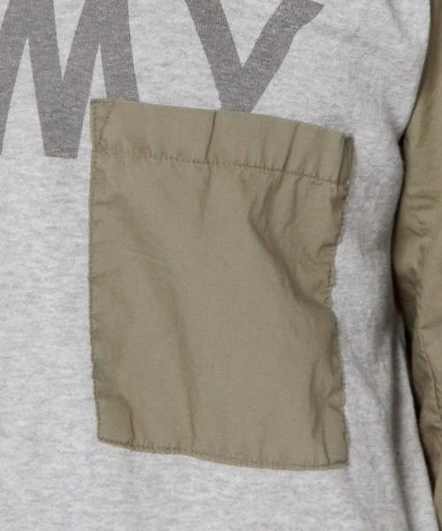 Another Edition(アナザーエディション)の「コンビタックプルオーバー/AEBC COMBI TUCK PO◆(Tシャツ/カットソー・レディース・ホワイト/グレー/ネイビー・フリー)」の14枚目の写真