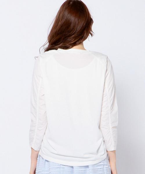 Another Edition(アナザーエディション)の「コンビタックプルオーバー/AEBC COMBI TUCK PO◆(Tシャツ/カットソー・レディース・ホワイト/グレー/ネイビー・フリー)」の16枚目の写真