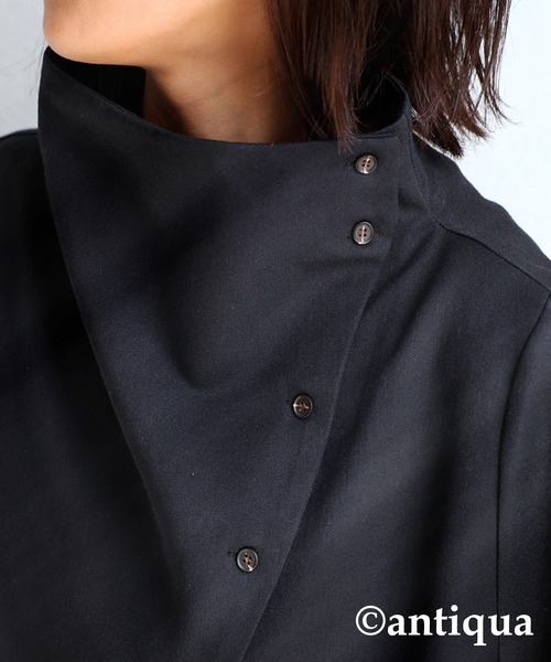 antiqua（アンティカ）の「ボトルネックデザインシャツ（シャツ/ブラウス・レディース・オフホワイト/ブラック・FREE）」の14枚目の写真