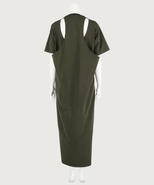 k3&co.(ケイスリーアンドコー)の「SULFURATION TEE DRESS(ワンピース・レディース・ブラック/オリーブ・ONE SIZE)」の14枚目の写真