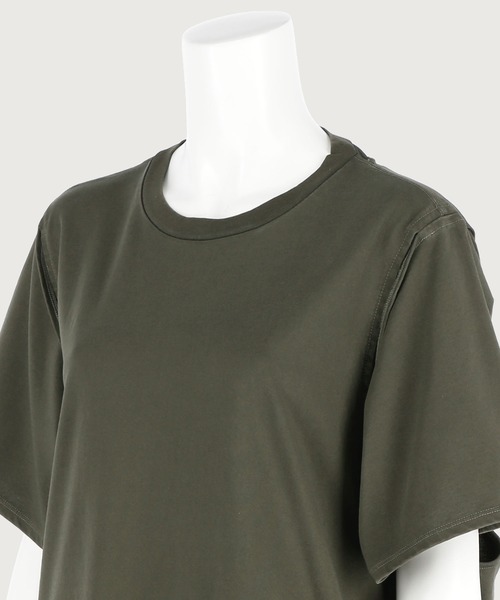 k3&co.(ケイスリーアンドコー)の「SULFURATION TEE DRESS(ワンピース・レディース・ブラック/オリーブ・ONE SIZE)」の8枚目の写真