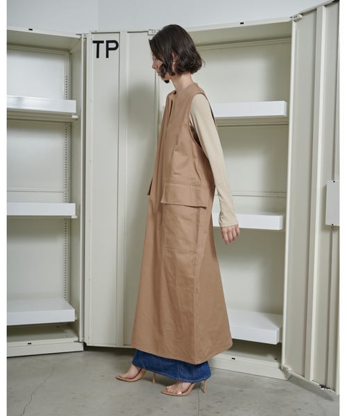 THEATRE PRODUCTS（シアタープロダクツ）の「コットンツイルワンピース（ワンピース・レディース・ブラック/ベージュ・FREE）」の13枚目の写真