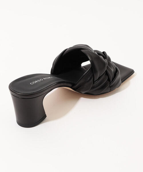 TOMORROWLAND （トゥモローランド）の「CORSO ROMA 9 スクエアトゥ ヒールサンダル（サンダル・レディース・ホワイト/ブラック・36.5/37.5/35.5）」の5枚目の写真