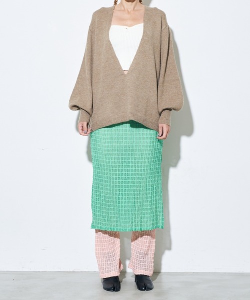 Solace(ソレイス)の「チェックベアスカートパンツ(その他パンツ・レディース・ブラック/グリーン/ホワイト・S/FREE)」の3枚目の写真