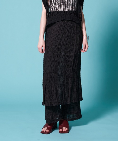 Solace(ソレイス)の「チェックベアスカートパンツ(その他パンツ・レディース・ブラック/グリーン/ホワイト・S/FREE)」の8枚目の写真