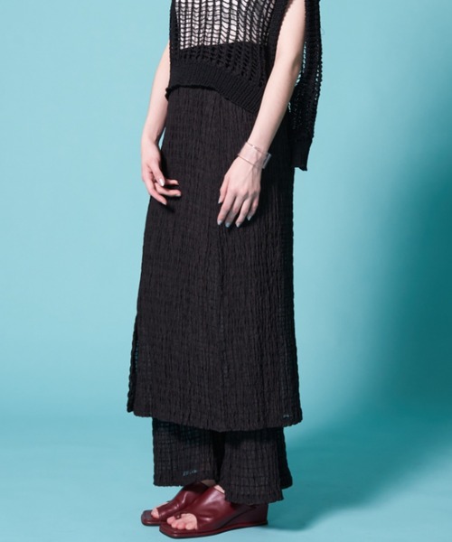 Solace(ソレイス)の「チェックベアスカートパンツ(その他パンツ・レディース・ブラック/グリーン/ホワイト・S/FREE)」の10枚目の写真