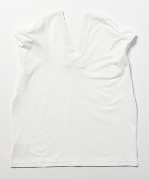 Ray BEAMS（レイビームス）の「RBS / タック Vネック Tシャツ（Tシャツ/カットソー・レディース・オフホワイト/グレー/ネイビー・ONE SIZE）」の18枚目の写真
