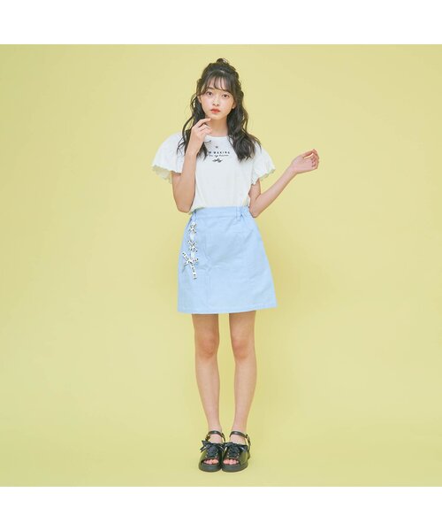 algy（アルジー）の「レースリボンサンダル（サンダル・キッズ・ブラック/ネイビー/オフホワイト/ピンク・23/22/20/21/24）」の7枚目の写真