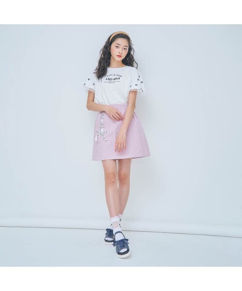 algy（アルジー）の「レースリボンサンダル（サンダル・キッズ・ブラック/ネイビー/オフホワイト/ピンク・23/22/20/21/24）」の10枚目の写真