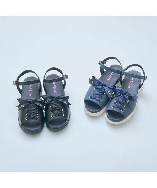 algy（アルジー）の「レースリボンサンダル（サンダル・キッズ・ブラック/ネイビー/オフホワイト/ピンク・23/22/20/21/24）」の14枚目の写真