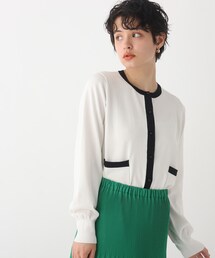 OPAQUE.CLIP | 【C】オーガニックコットン混配色ニットカーディガン【WEB限定サイズ】(カーディガン/ボレロ)