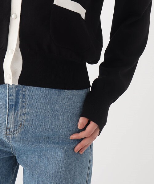 OPAQUE.CLIP(オペークドットクリップ)の「◆【C】オーガニックコットン混配色ニットカーディガン【WEB限定サイズ】(カーディガン/ボレロ・レディース・ホワイト系その他5/オレンジ/ブラック系4・36/40/38)」の8枚目の写真