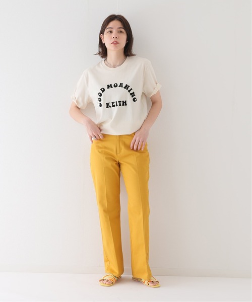 JOINT WORKS(ジョイントワークス)の「【GOOD MORNING KEITH/グッドモーニングキース】TEE(Tシャツ/カットソー・レディース・アイボリー/ライトブルー・MEDIUM)」の3枚目の写真