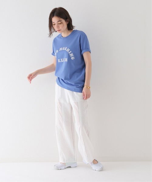 JOINT WORKS(ジョイントワークス)の「【GOOD MORNING KEITH/グッドモーニングキース】TEE(Tシャツ/カットソー・レディース・アイボリー/ライトブルー・MEDIUM)」の5枚目の写真