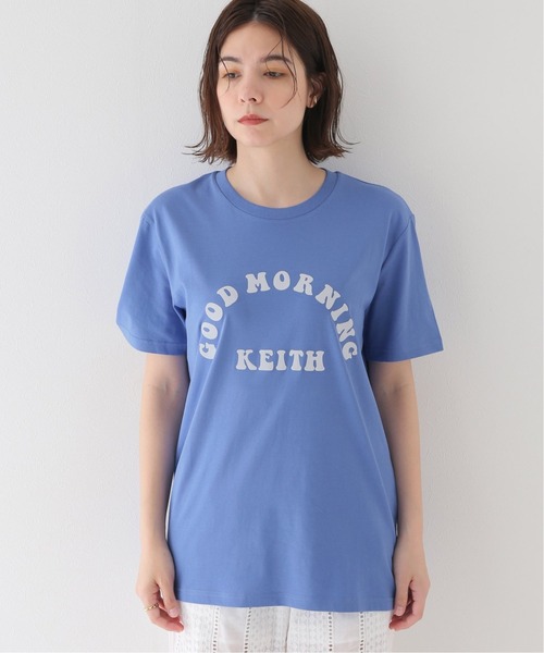 JOINT WORKS(ジョイントワークス)の「【GOOD MORNING KEITH/グッドモーニングキース】TEE(Tシャツ/カットソー・レディース・アイボリー/ライトブルー・MEDIUM)」の7枚目の写真