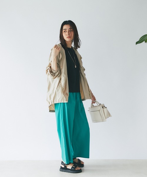 un dix cors（アンディコール）の「大人フェミニン　チュールフレアスリーブカットソー（Tシャツ/カットソー・レディース・ブラック/ベージュ/オフホワイト・FREE）」の6枚目の写真