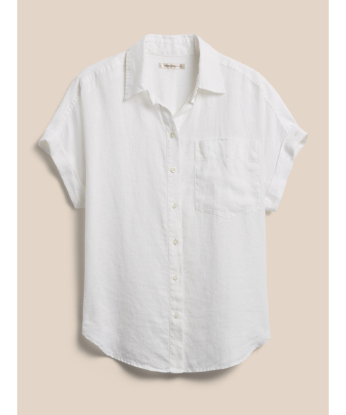 Banana Republic(バナナリパブリック)の「リネン リゾートシャツ(シャツ/ブラウス・レディース・ホワイト/ベージュ/ブルー/ホワイト系その他・S/M/XS/L)」の9枚目の写真