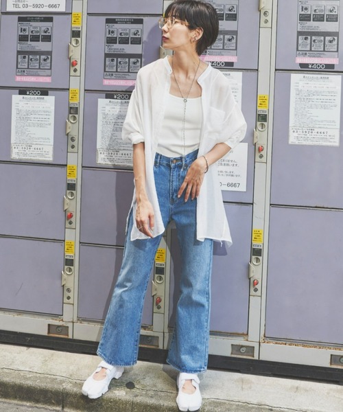 Auntie Rosa Holiday（アンティローザホリデー）の「バックタックシアーシャツ（シャツ/ブラウス・レディース・ブラック/ブラウン/オフホワイト/オレンジ/グリーン・FREE）」の15枚目の写真