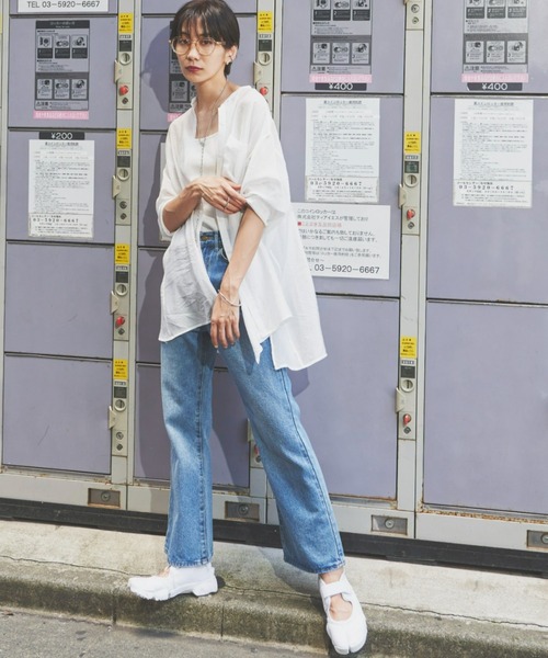 Auntie Rosa Holiday（アンティローザホリデー）の「バックタックシアーシャツ（シャツ/ブラウス・レディース・ブラック/ブラウン/オフホワイト/オレンジ/グリーン・FREE）」の17枚目の写真