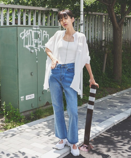 Auntie Rosa Holiday（アンティローザホリデー）の「バックタックシアーシャツ（シャツ/ブラウス・レディース・ブラック/ブラウン/オフホワイト/オレンジ/グリーン・FREE）」の20枚目の写真