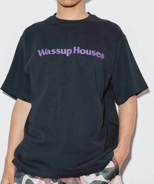 ROOPTOKYO（ループトウキョウ）の「Wassup House/ワサップハウス Wassup Logo Tee / WASSUP 半袖Tシャツ ストリート（Tシャツ/カットソー・メンズ・ホワイト/ブラック/クリーム・XL/M/L）」の2枚目の写真