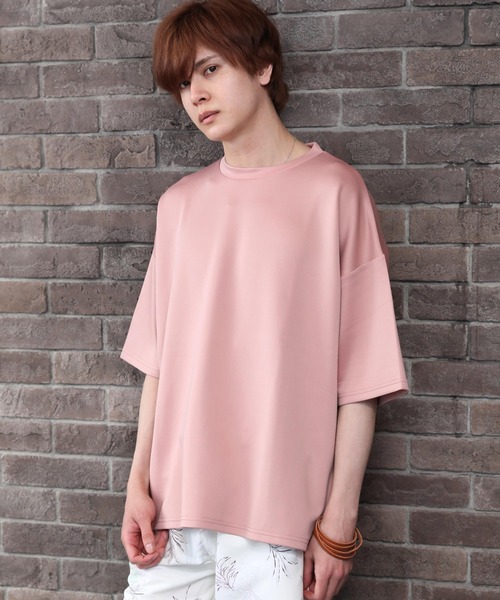 ARCADE（アーケード）の「接触冷感 Tシャツ 半袖 五分袖 ビッグシルエット（Tシャツ/カットソー・メンズ・ブラック/ホワイト/ブルーグレー/モーブ系/グレイッシュベージュ/ライトグレー・L/M/LL）」の6枚目の写真