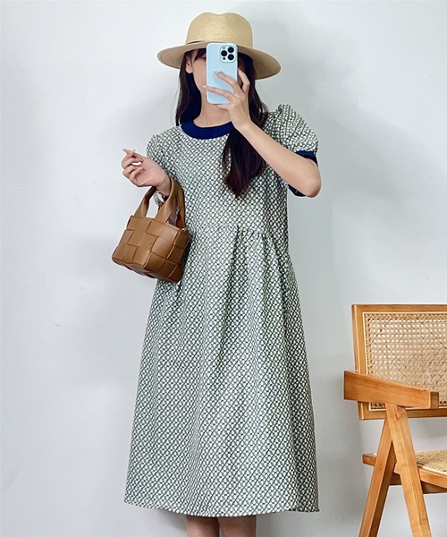 MAISON DE THERESE（メゾン ド テレーズ）の「半袖ロングワンピース（ワンピース・レディース・グリーン・MEDIUM/LARGE）」の11枚目の写真