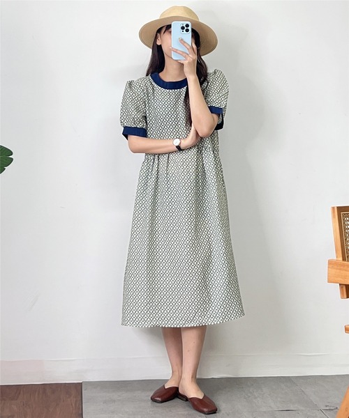MAISON DE THERESE（メゾン ド テレーズ）の「半袖ロングワンピース（ワンピース・レディース・グリーン・MEDIUM/LARGE）」の10枚目の写真