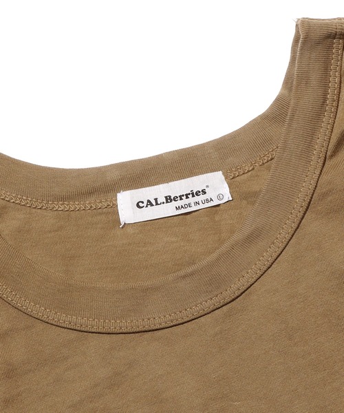 CAL．Berries（カルベリーズ）の「CAL．Berries/カルベリーズ ORGANIC BIG TEE UNISEX ビッグＴシャツ ヘビーウェイト（Tシャツ/カットソー・メンズ・カーキ/オフホワイト・S/L/M）」の11枚目の写真