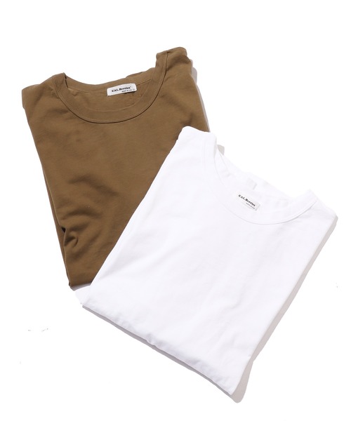 CAL．Berries（カルベリーズ）の「CAL．Berries/カルベリーズ ORGANIC BIG TEE UNISEX ビッグＴシャツ ヘビーウェイト（Tシャツ/カットソー・メンズ・カーキ/オフホワイト・S/L/M）」の9枚目の写真