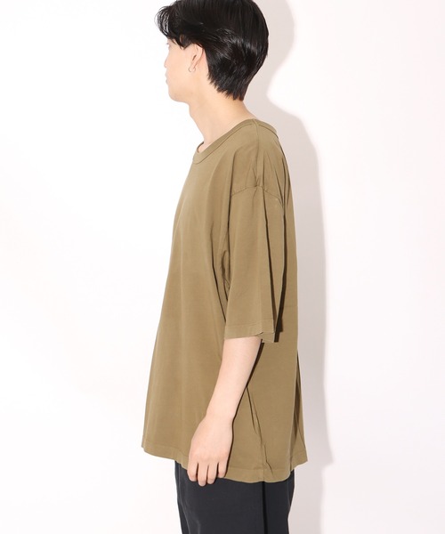 CAL．Berries（カルベリーズ）の「CAL．Berries/カルベリーズ ORGANIC BIG TEE UNISEX ビッグＴシャツ ヘビーウェイト（Tシャツ/カットソー・メンズ・カーキ/オフホワイト・S/L/M）」の8枚目の写真