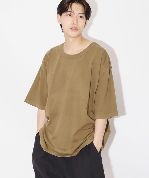 CAL．Berries（カルベリーズ）の「CAL．Berries/カルベリーズ ORGANIC BIG TEE UNISEX ビッグＴシャツ ヘビーウェイト（Tシャツ/カットソー・メンズ・カーキ/オフホワイト・S/L/M）」の15枚目の写真