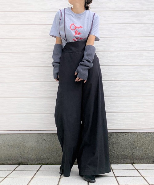 Q（キュー）の「レタードロゴT（Tシャツ/カットソー・レディース・ライトグレー/ホワイト・MEDIUM）」の15枚目の写真