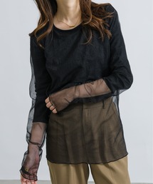 NEUNA | 【大人のこなれレイヤード。】２wayレイヤードシアーロングカットソー(Tシャツ/カットソー)