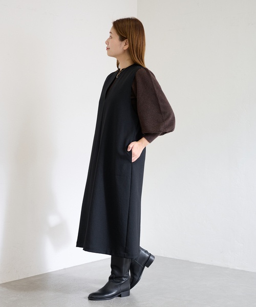 JOURNAL STANDARD（ジャーナルスタンダード）の「フラノライクジャンスカ（ジャンパースカート・レディース・ブラック/ブラウン・36/38）」の5枚目の写真