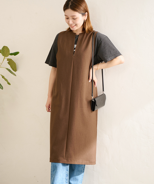 JOURNAL STANDARD（ジャーナルスタンダード）の「フラノライクジャンスカ（ジャンパースカート・レディース・ブラック/ブラウン・36/38）」の13枚目の写真