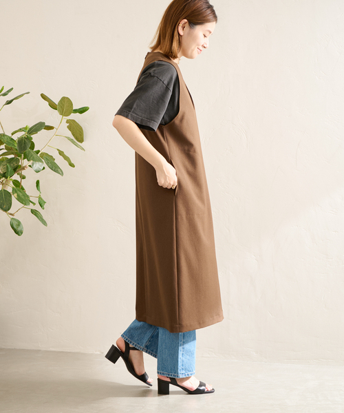 JOURNAL STANDARD（ジャーナルスタンダード）の「フラノライクジャンスカ（ジャンパースカート・レディース・ブラック/ブラウン・36/38）」の14枚目の写真